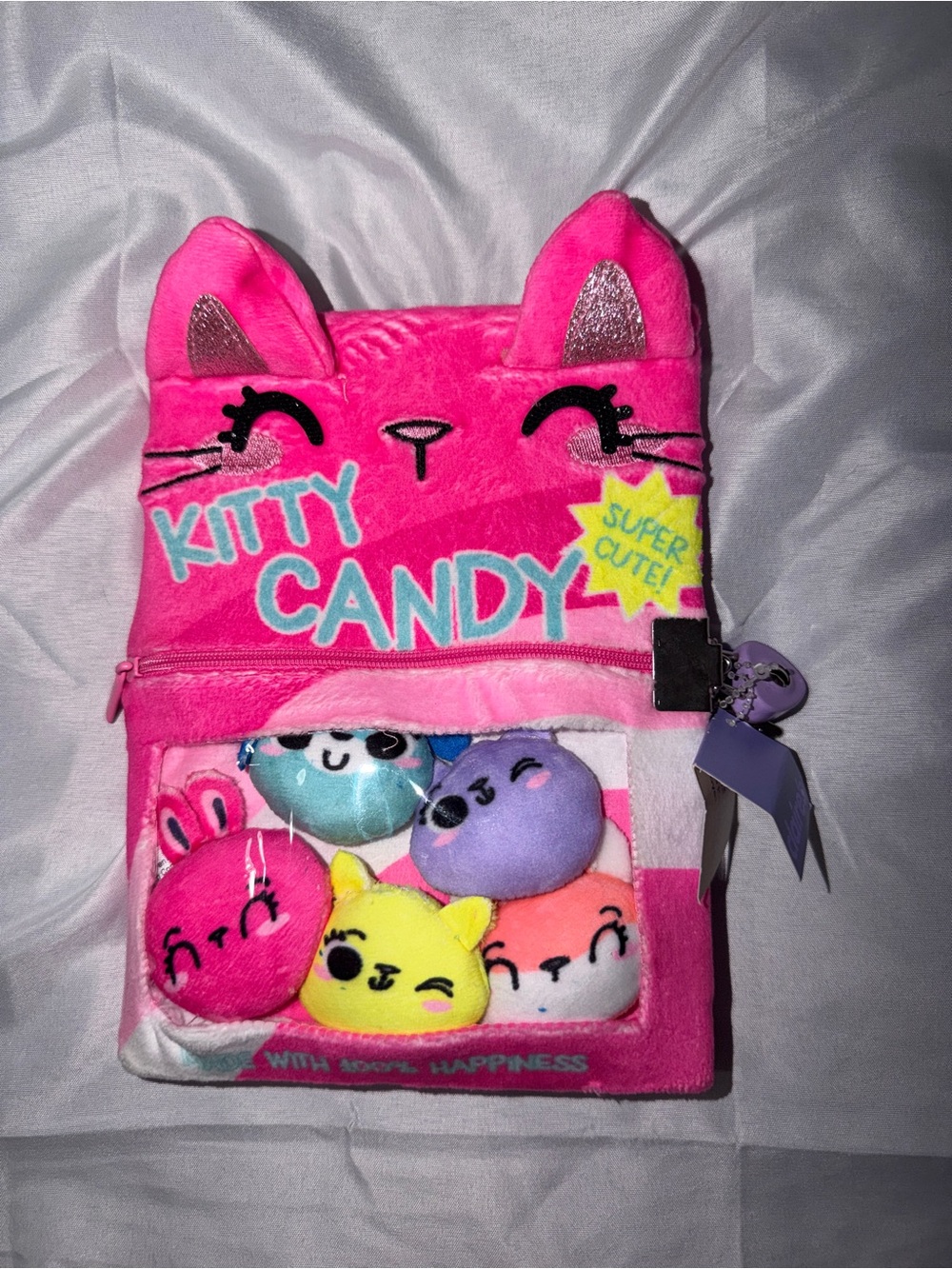 Claire’s Plush Pink Kitty Candy diary